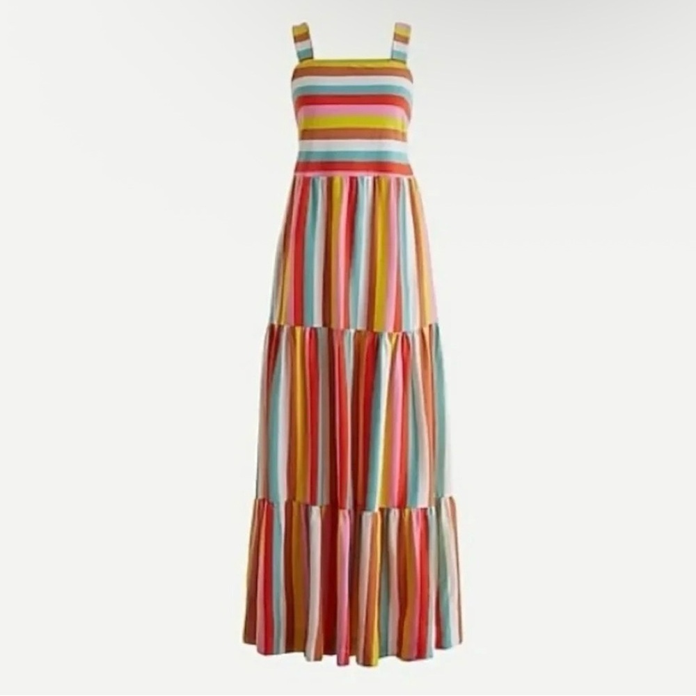 J. Crew Colorful Striped Maxi Dress NWT - has pockets!! - Picture 2 of 8